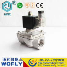 stainless steel 12VDC 1.6Mpa DN25 liquid gas solenoid valve